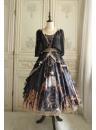 Faeries Daffodil Starry Night Chronicles Print JSK and Black Overlayer Set(Reservation/Full Payment Without Shipping)